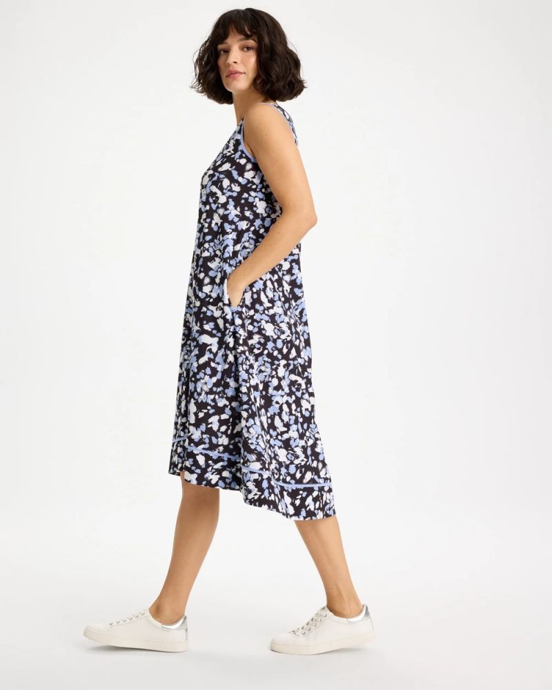 Chicos Zenergy® UPF Posh Dots Midi Dress - BLUE MUSE