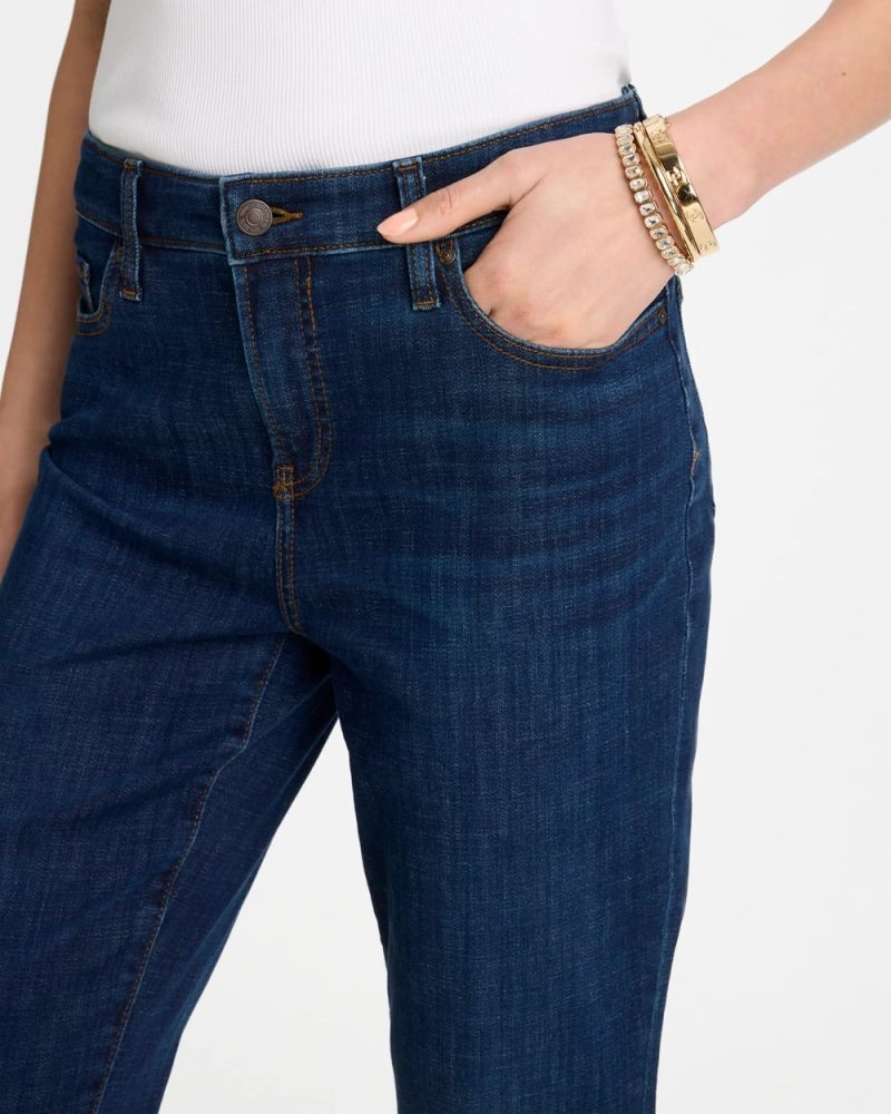 Chicos Girlfriend Slim Full-Length Jeans - DARK SAPPHIRE INDIGO