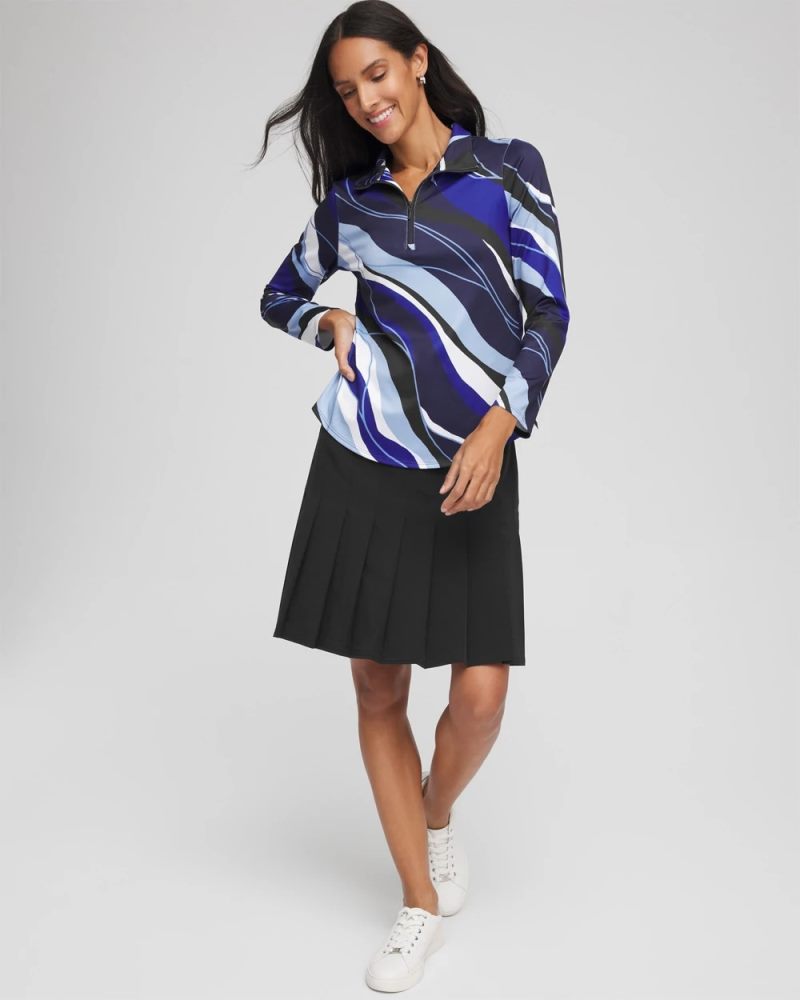 Chicos Zenergy® UPF Voyage Half Zip - CRYSTAL TOPAZ