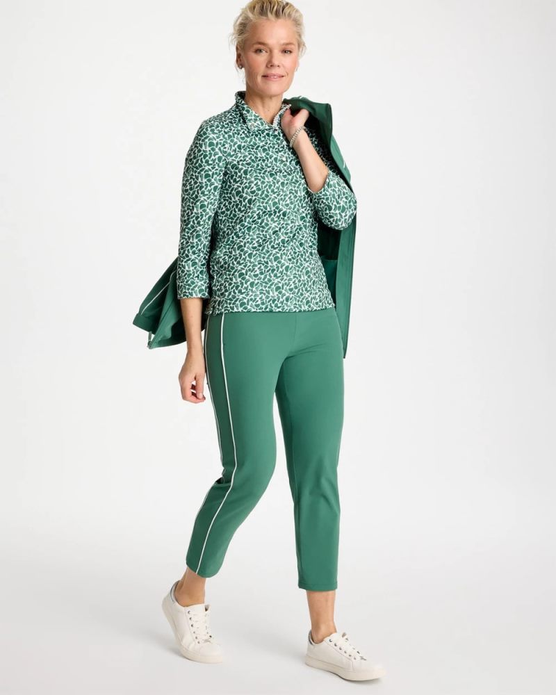 Chicos Zenergy® UPF Side Piping Ankle Pants - WATER LILY GREEN