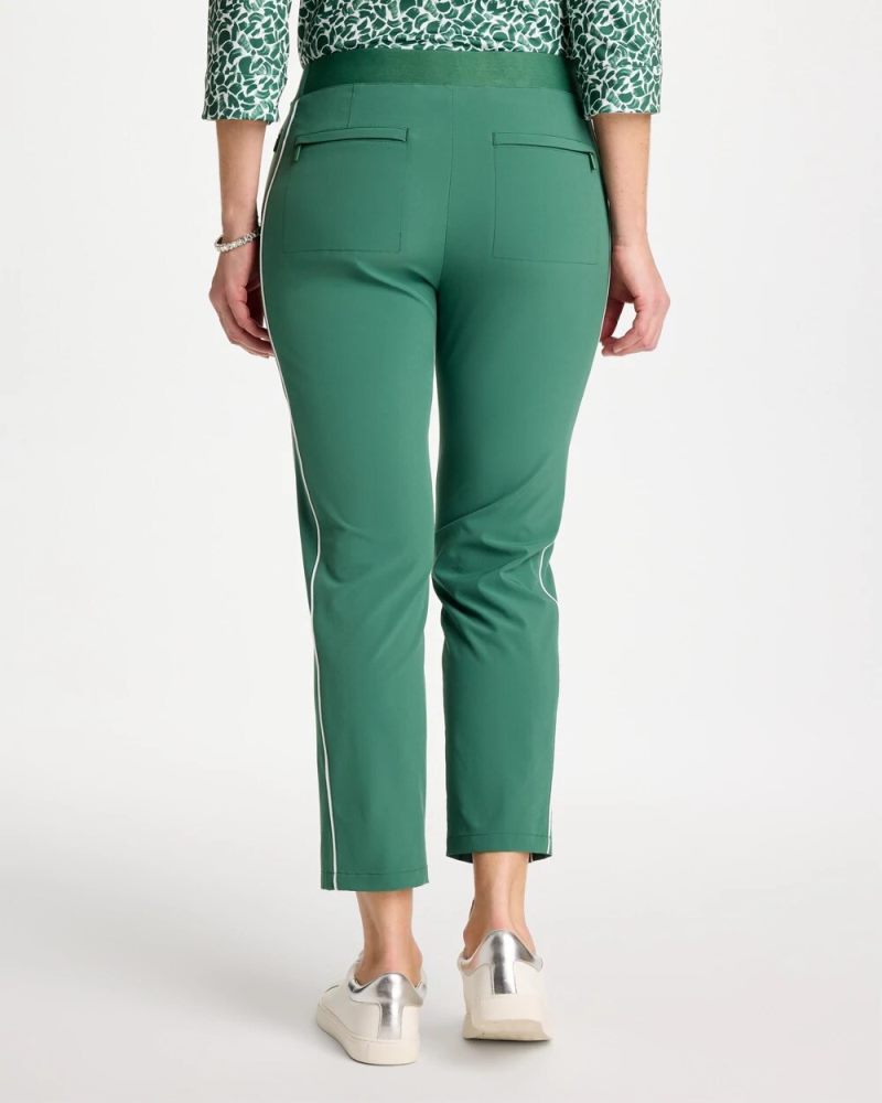 Chicos Zenergy® UPF Side Piping Ankle Pants - WATER LILY GREEN