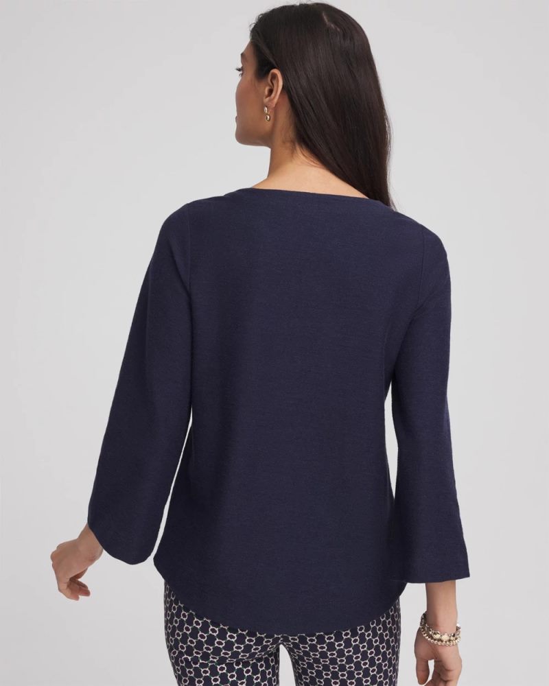Chicos Denim Soutache Top - DENIM