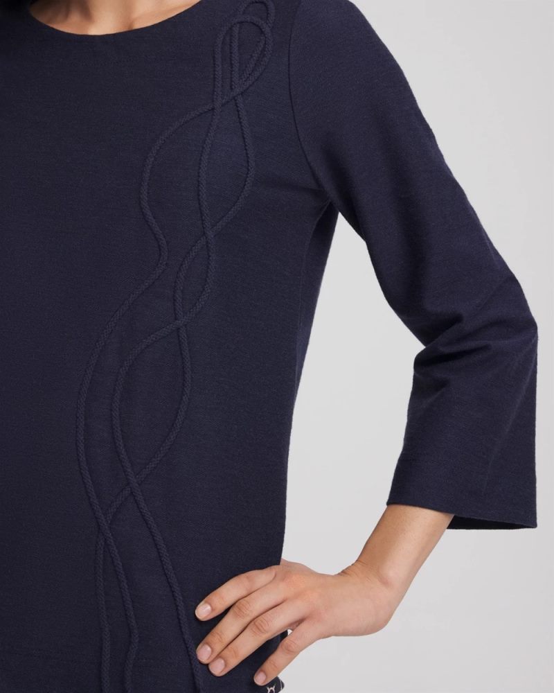 Chicos Denim Soutache Top - DENIM