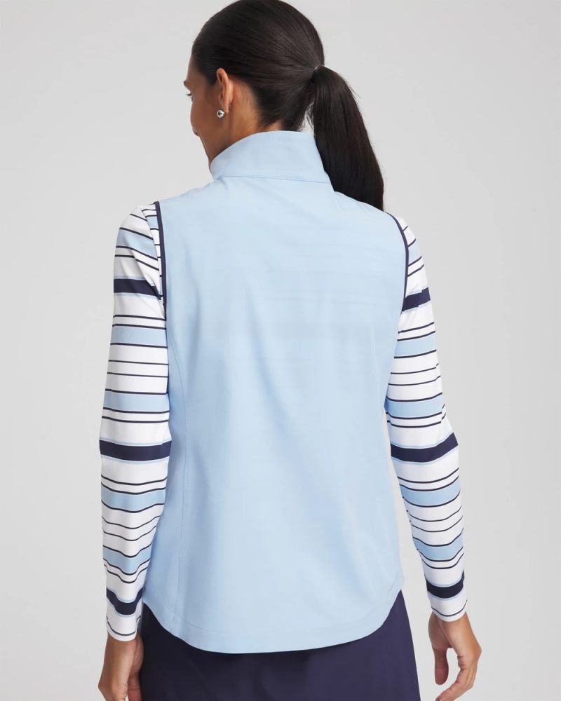 Chicos Zenergy® UPF Contrast Vest - CRYSTAL TOPAZ