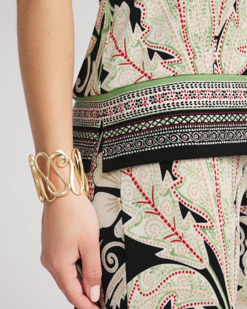 Chicos Travelers™ Island-Motif Side-Slit Tank - SALTED LIME