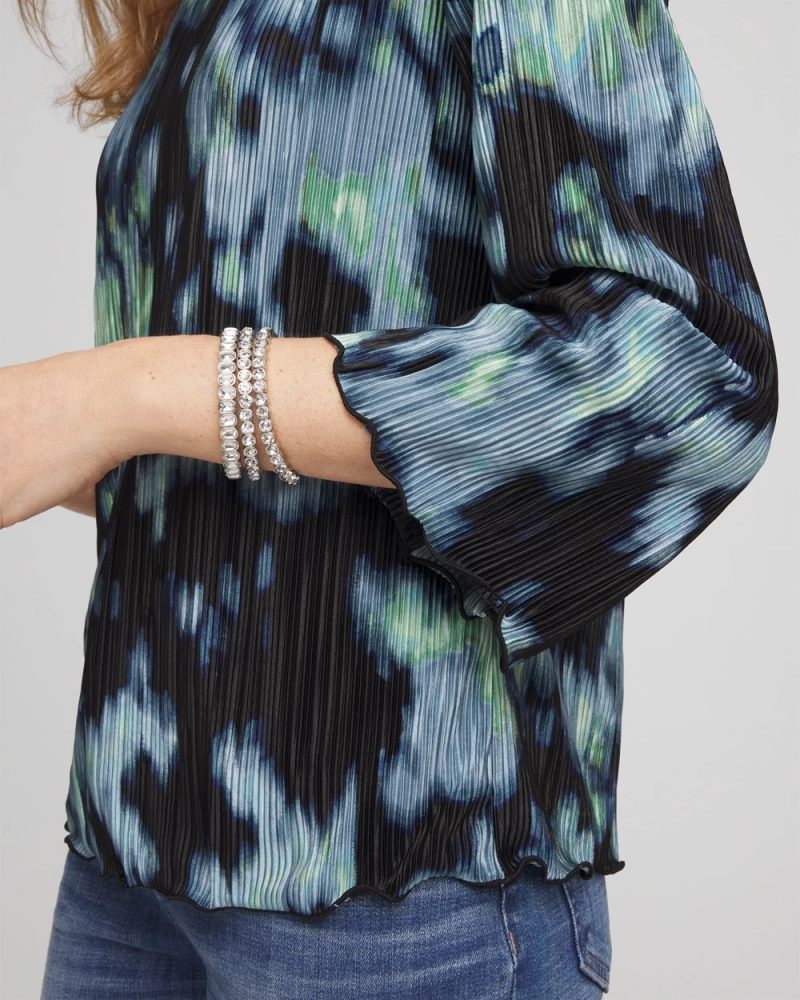 Chicos Bodre Flare Sleeve Top - BLACK