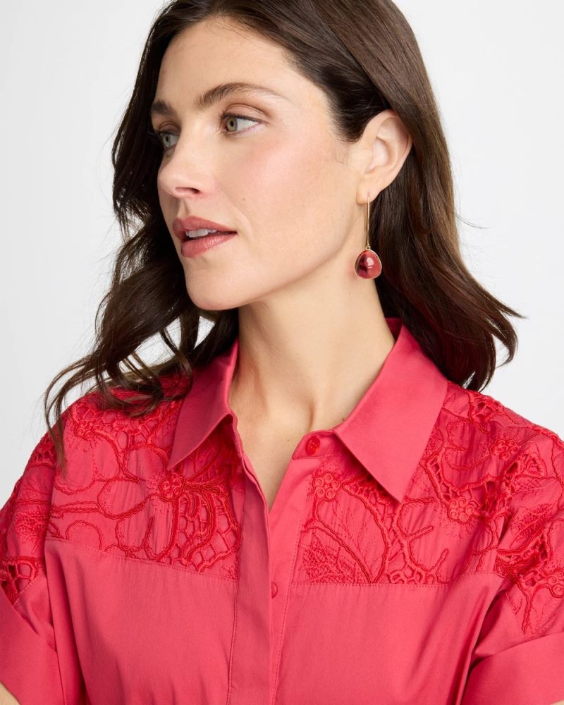 Chicos Pink Teardrop Threader Earrings - PINK