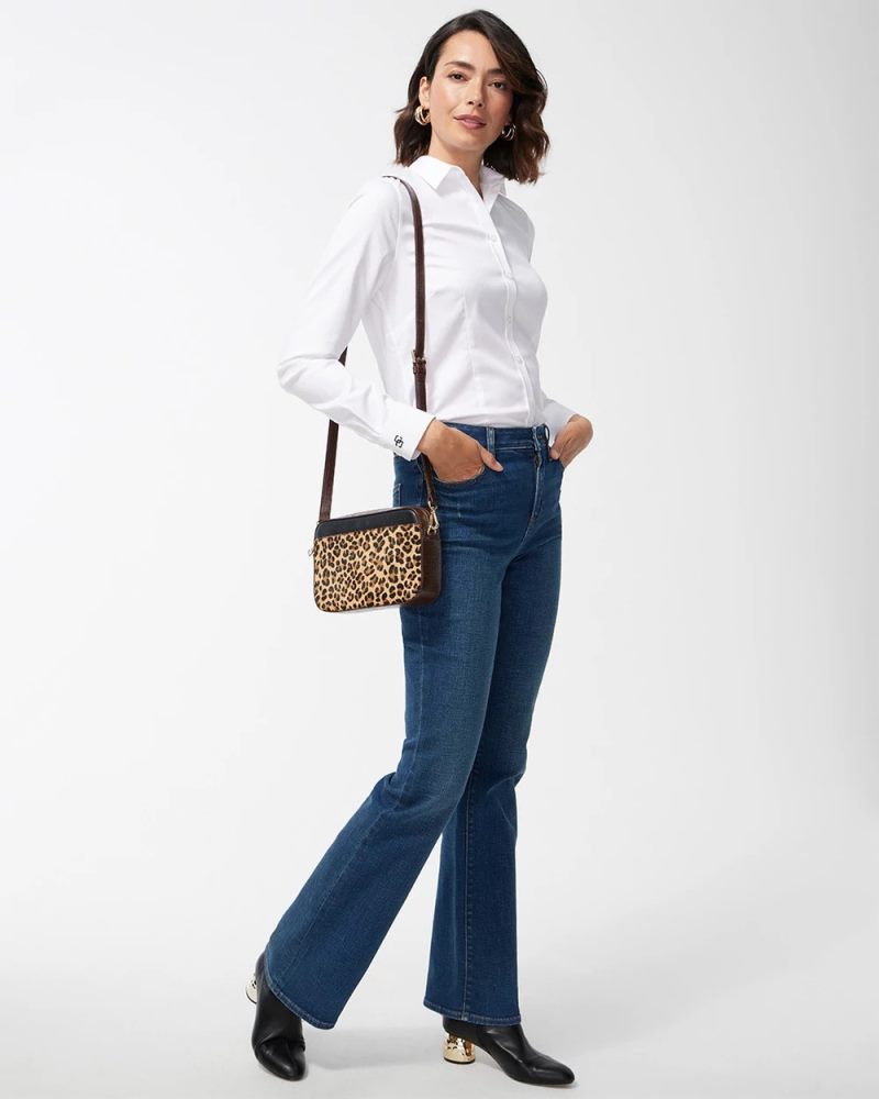 Chicos No Iron Fitted Stretch Shirt - OPTIC WHITE