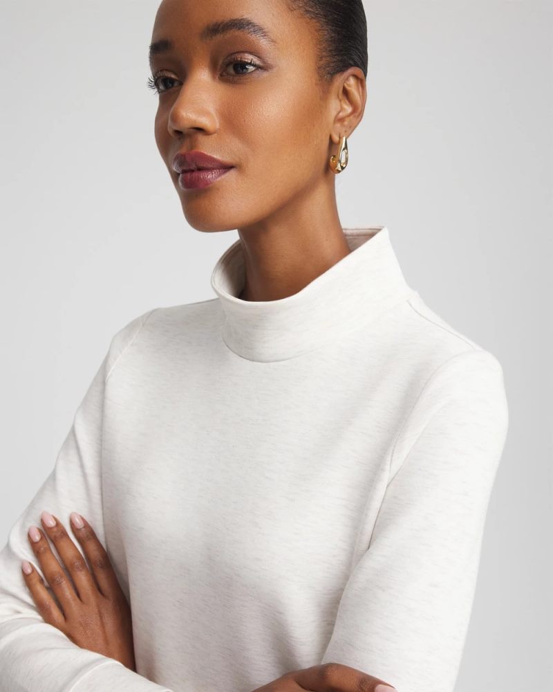Chicos Zenergy® Mockneck Tunic - ECRU