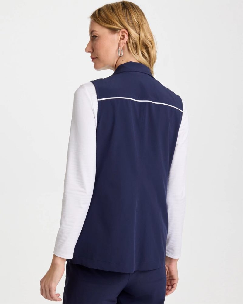 Chicos Zenergy® UPF Full Snap Vest - PASSPORT BLUE