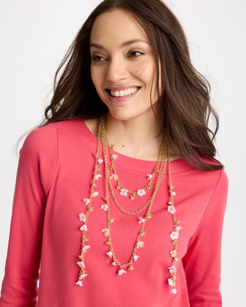 Chicos Pink Multi-Layer Necklace - PINK