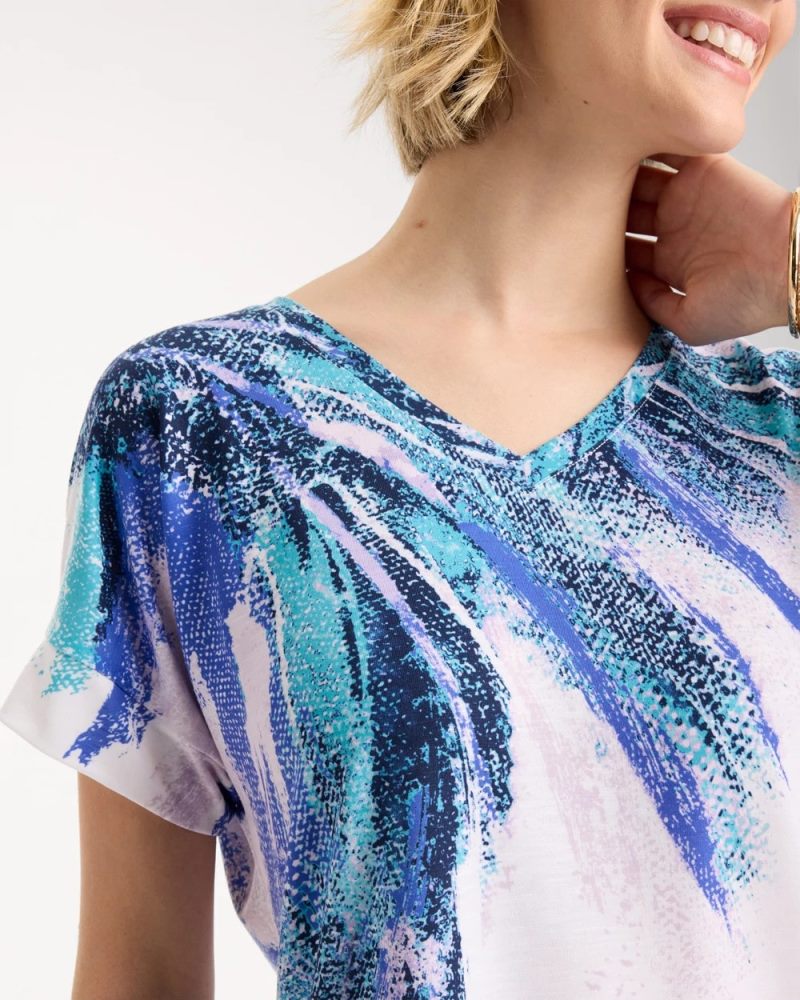 Chicos Zenergy® Sicily Splash Drop Shoulder Tee - PALE SWEET PEA