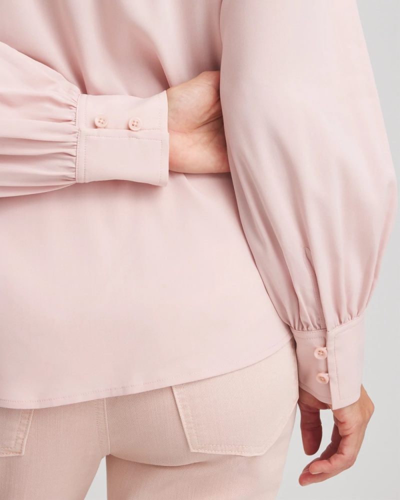 Chicos Classic-Fit Collared Shirt - ROSE SMOKE