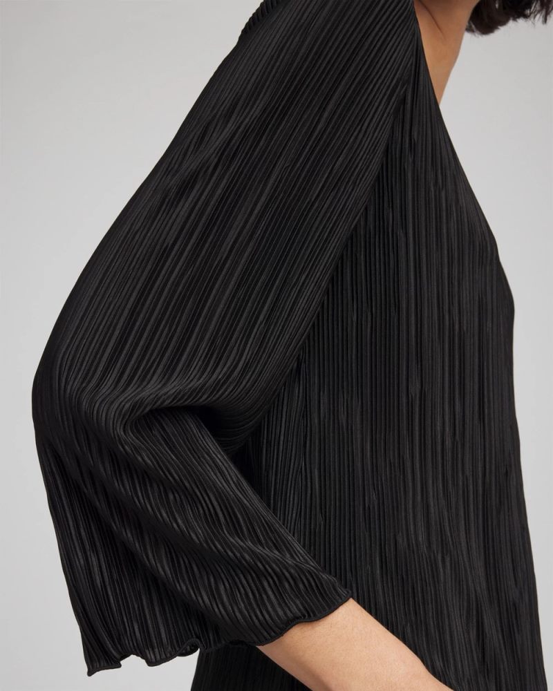 Chicos Bodre Flare Sleeve Top - BLACK