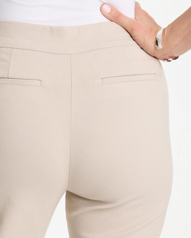 Chicos Brigitte™ Slim Pull-On Crop Pant - SMOKEY TAUPE