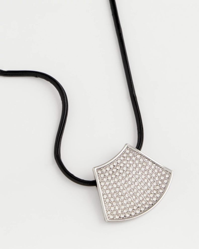 Chicos Silver Glitz Pendant Necklace - SILVER