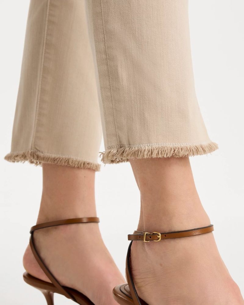 Chicos Girlfriend Slim Frayed Crop Jeans - SMOKEY TAUPE