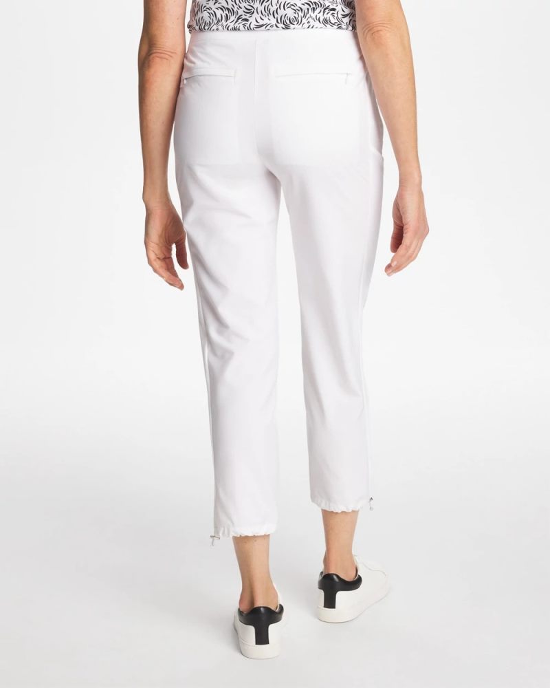 Chicos Zenergy® UPF Rib Mix Cropped Pants - ALABASTER