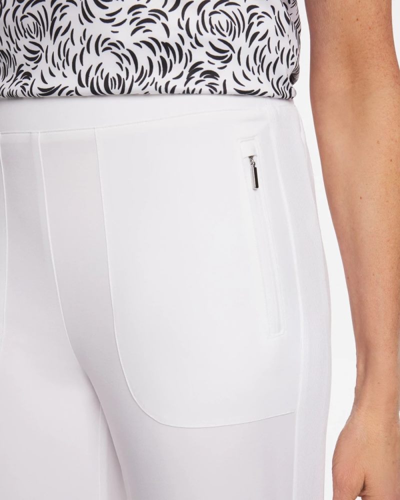 Chicos Zenergy® UPF Rib Mix Cropped Pants - ALABASTER