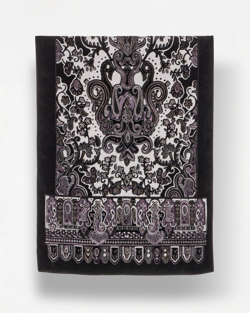 Chicos Velvet Burnout Oblong Scarf - BLACK