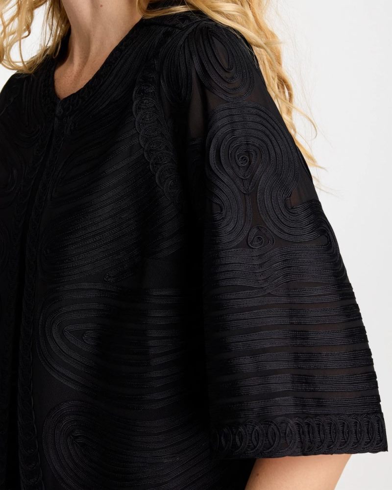Chicos Travelers™ Collection Soutache Jacket - TRAVELERS BLACK