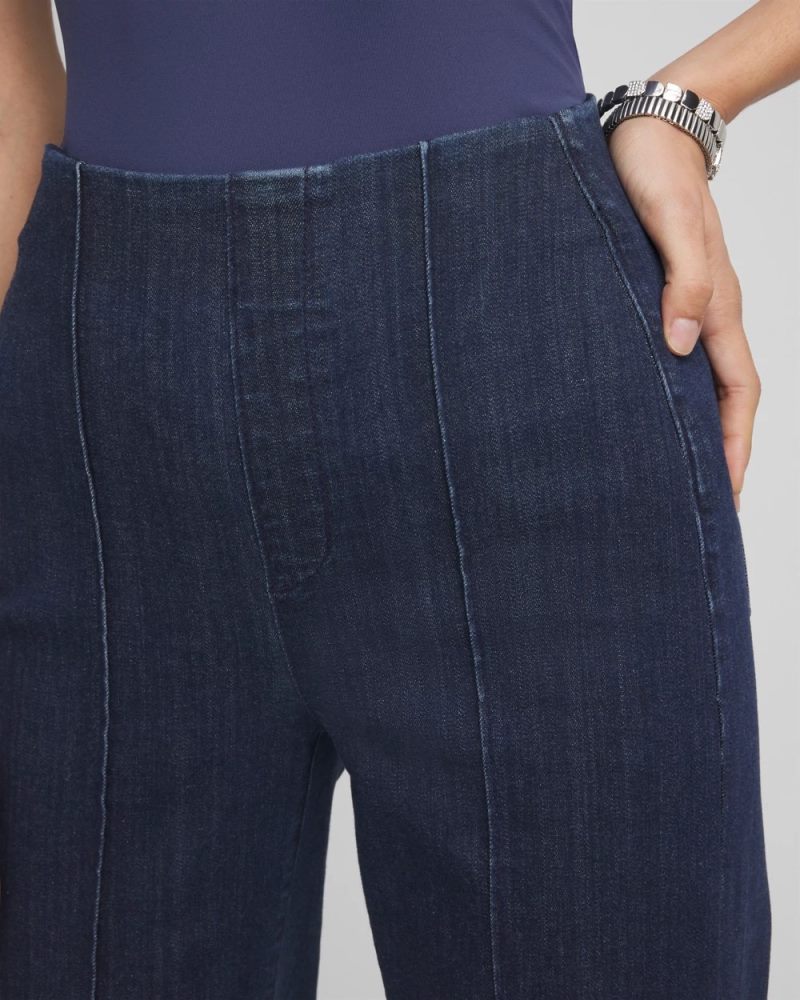 Chicos Pull-On Wide-Leg Trouser Jeans - BRIDGE STREET RINSE