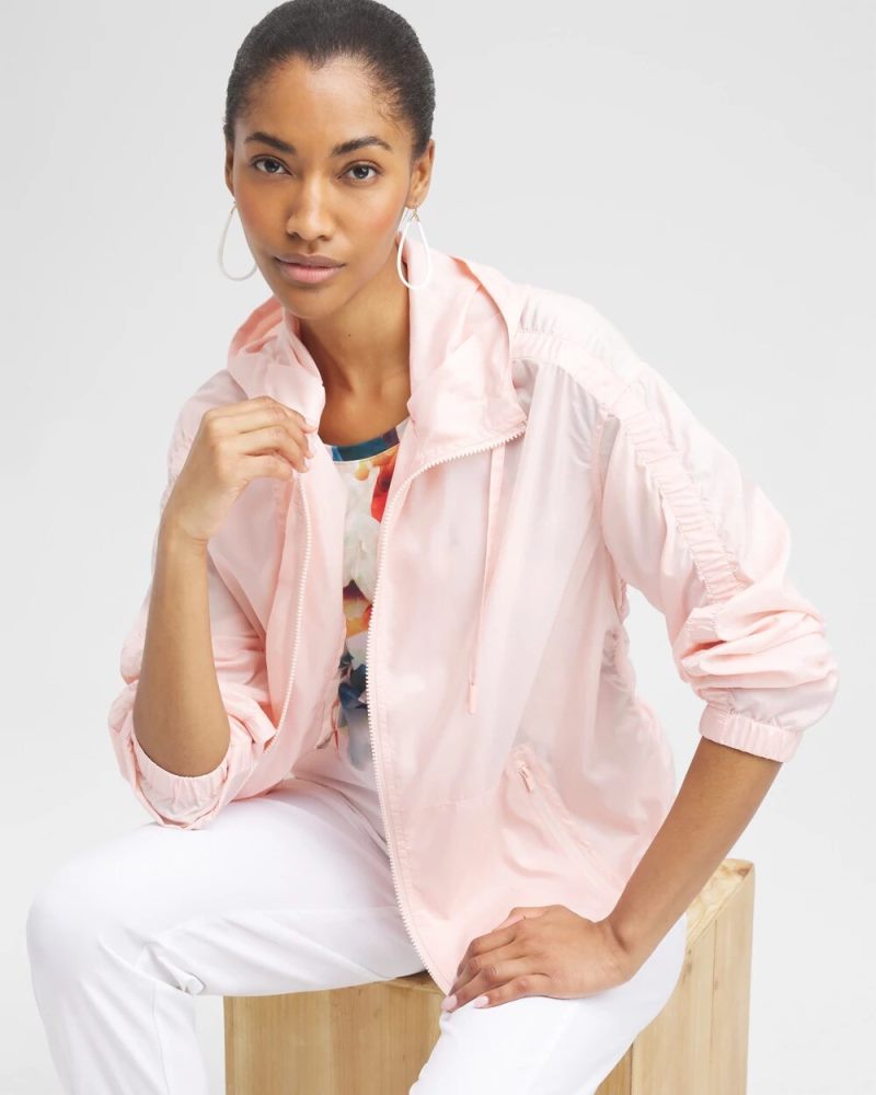 Chicos ® Shirred Sleeve Jacket - PORCELAIN ROSE