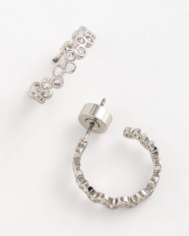 Chicos No Droop® Silvertone Hoop Earrings - SILVER