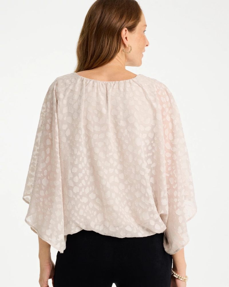 Chicos Travelers™ Bubble Hem Top - SMOKEY TAUPE