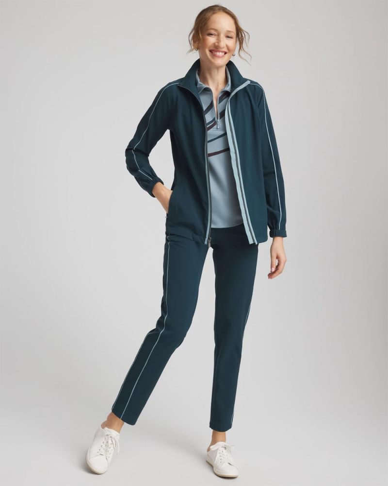 Chicos Zenergy® UPF Contrast Jacket - TEAL SHADOW