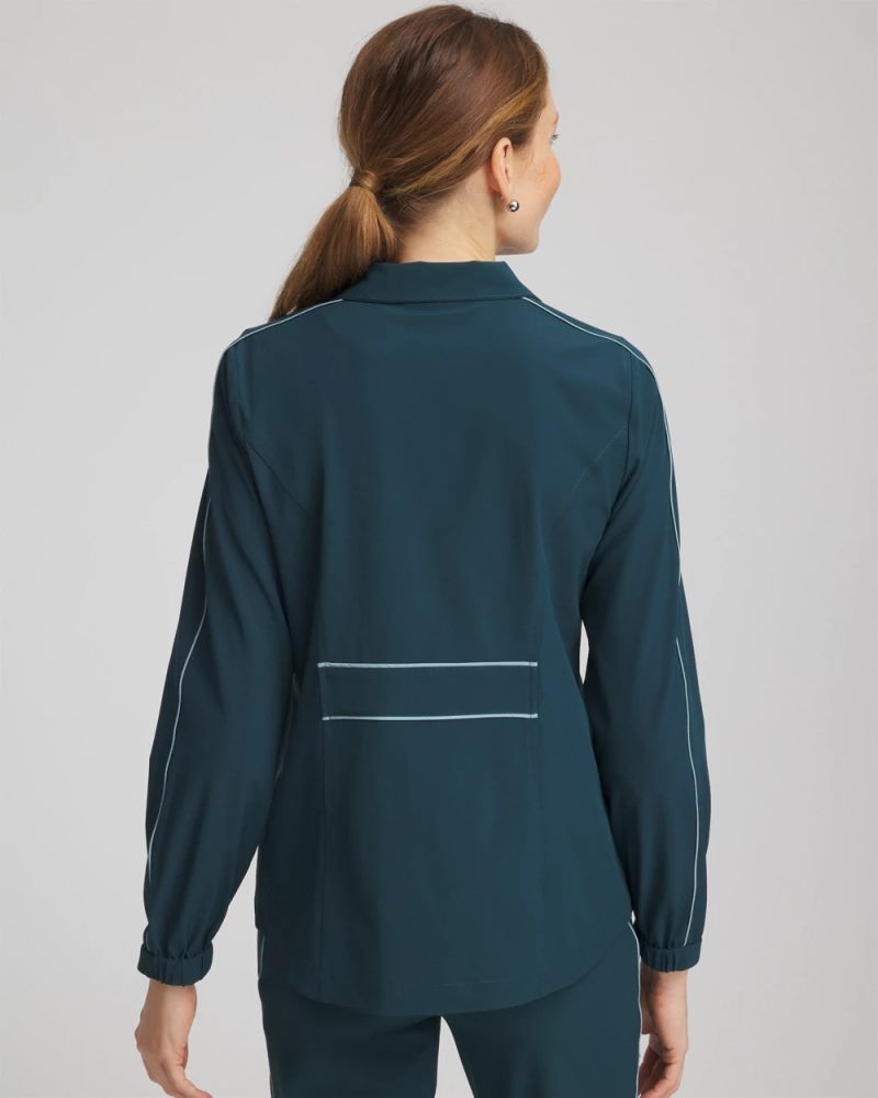 Chicos Zenergy® UPF Contrast Jacket - TEAL SHADOW
