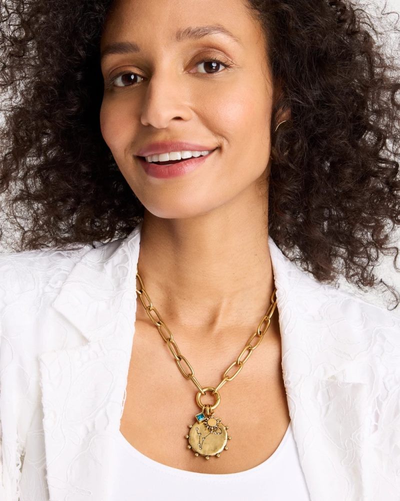 Chicos Pisces Zodiac Charm Pendant - MIXED METALS