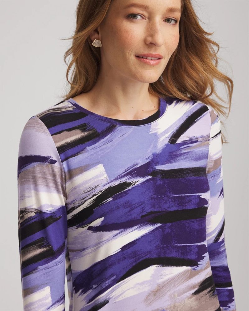 Chicos Touch of Cool™ Crewneck Layering Tee - BLACK