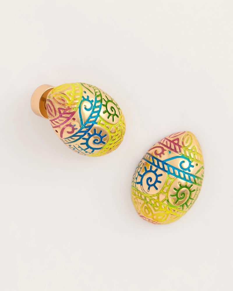 Chicos Easter Egg Stud Earrings - MULTI
