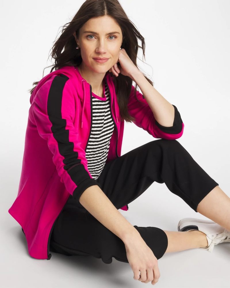 Chicos Zenergy® Double-Knit Contrast Jacket - EUROPA PINK