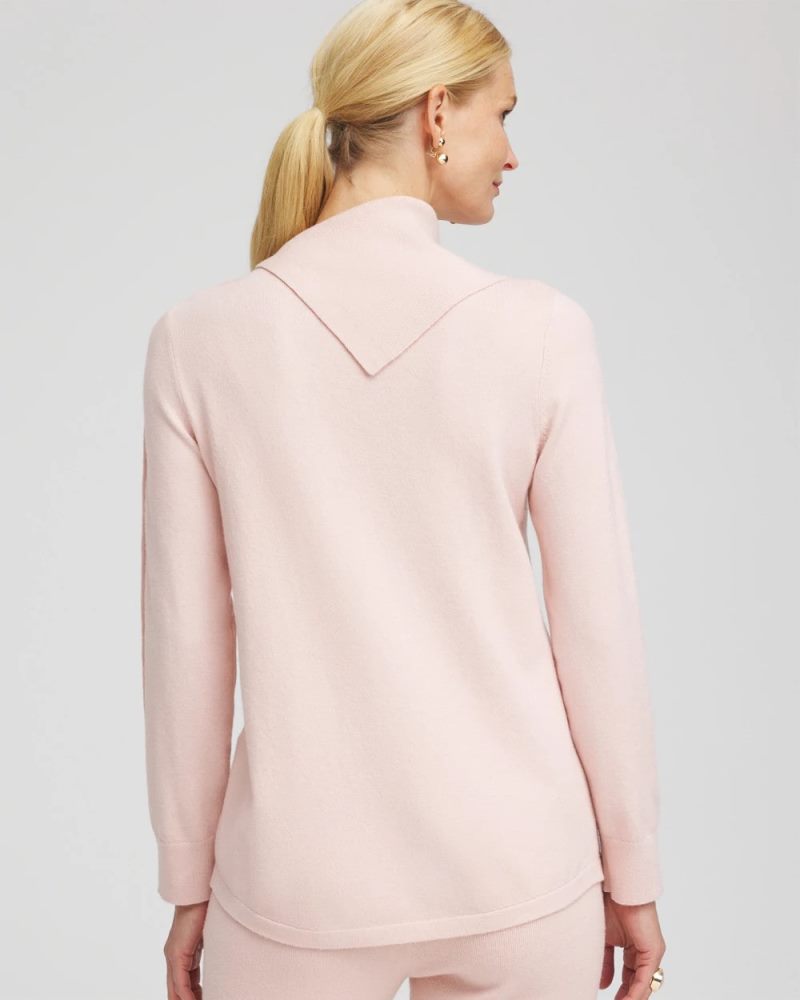 Chicos Zenergy® Luxe Envelope Neck Sweater - ROSE SMOKE