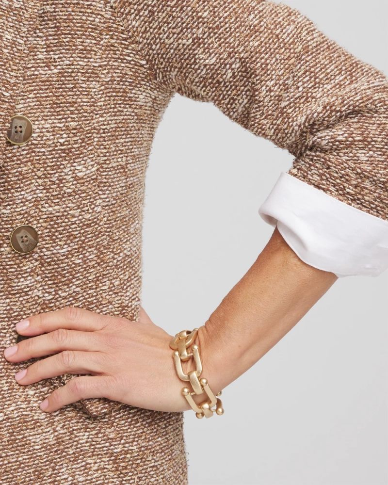 Chicos Golden Link Chain Bracelet - GOLD