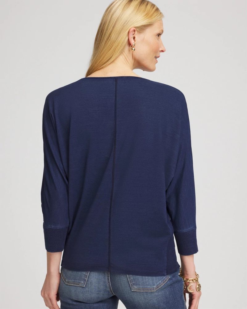 Chicos Dolman Denim Tee - RIVIERA AUTHENTIC