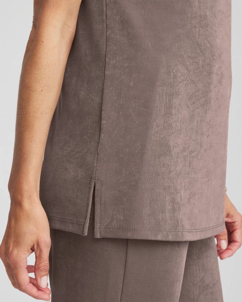 Chicos Travelers™ Classic Side-Slit Tank - DEEP TAUPE