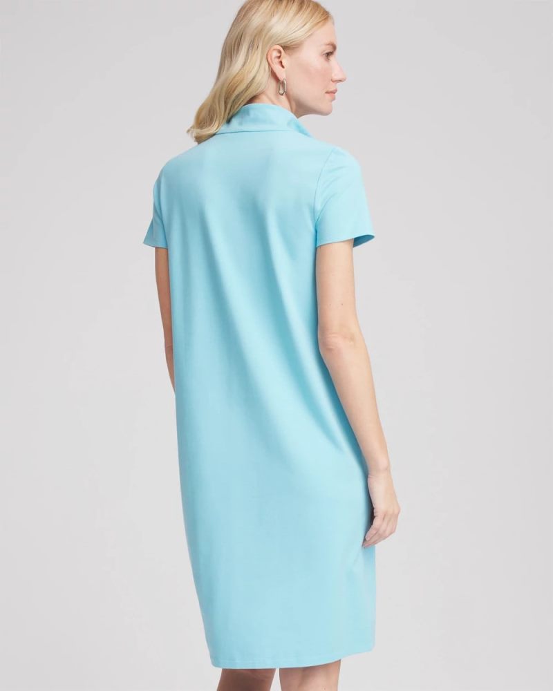 Chicos Zenergy® UPF Half-Zip Dress - PARADISO BLUE
