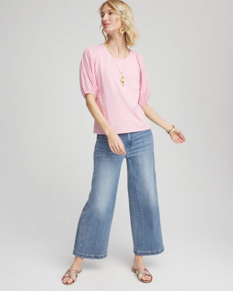 Chicos Dolman Sleeve Knit Top - ROSE SHADOW