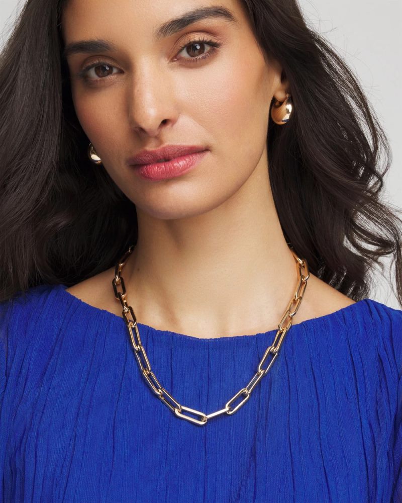 Chicos Convertible Three-Strand Chain Necklace - GOLD