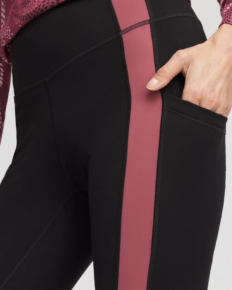 Chicos Zenergy® Colorblock Ankle Leggings - ROSEWOOD