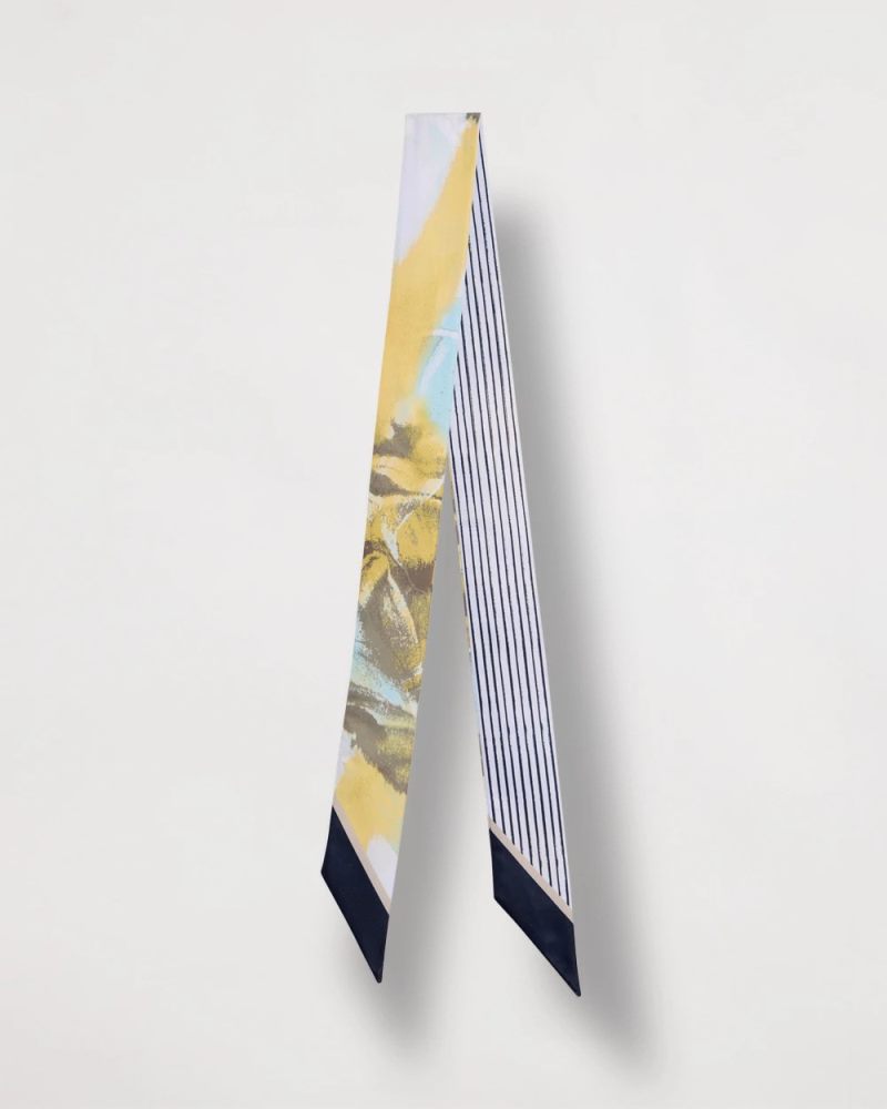 Chicos Striped Skinny Scarf - GOLDEN HAZE
