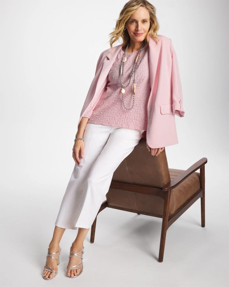 Chicos Textured Feminine Tee - SWEET BLOSSOM