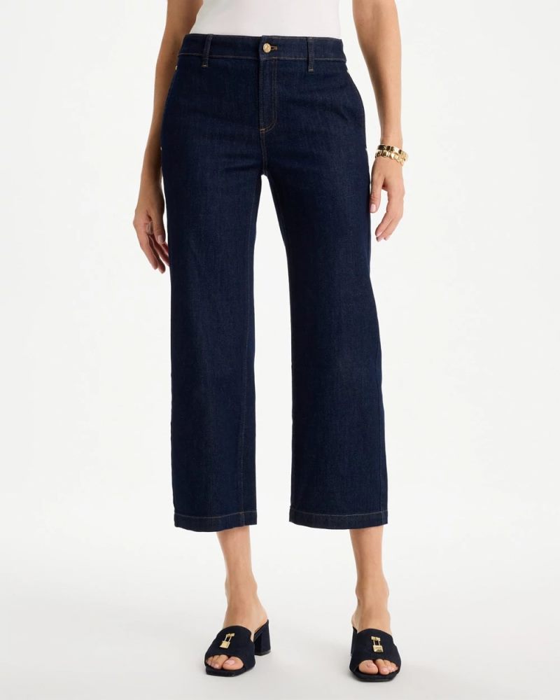 Chicos Straight Crop Trouser Jeans - CEDAR RINSE