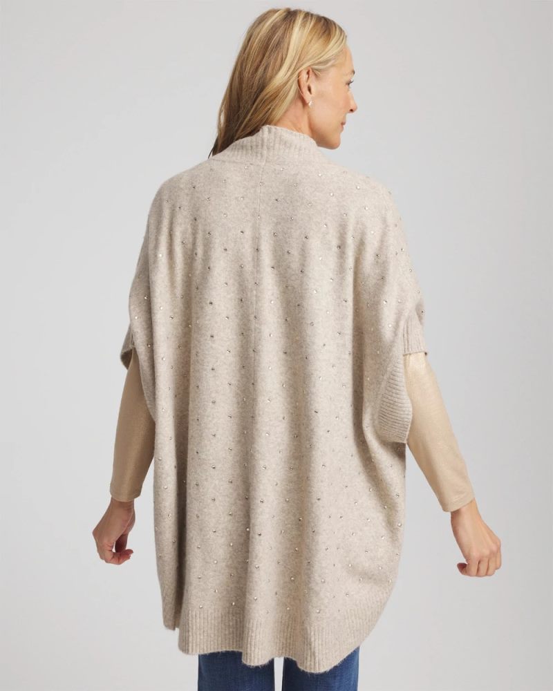 Chicos Embellished Cocoon Ruana - NEUTRAL