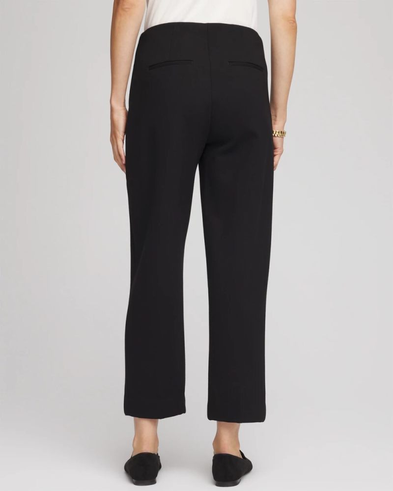Chicos Juliet Relaxed Tapered Ankle Pants - BLACK