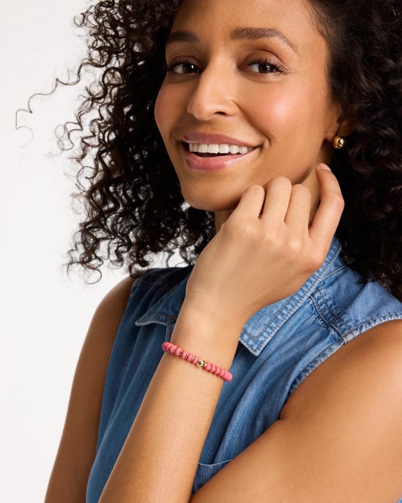 Chicos Coral Inspired Round Stretch Bracelet - CORAL