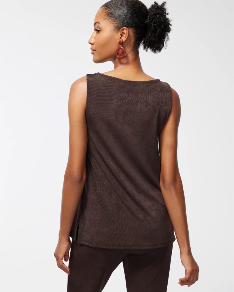 Chicos Travelers™ Classic Side-Slit Tank - COCOA BEAN